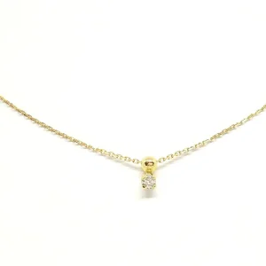 Collier Chaîne + pendentif Or jaune Diamant