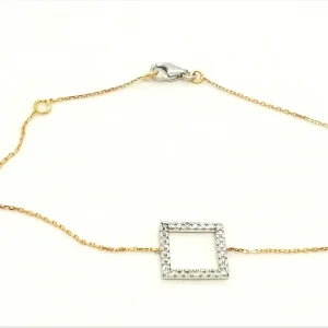 Bracelet Graphique Or blanc, Or rose Diamant