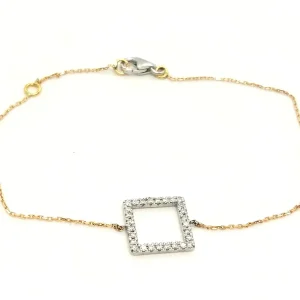 Bracelet Graphique Or blanc, Or rose Diamant