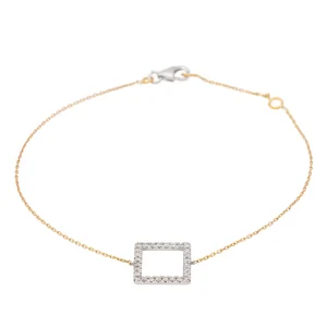 Bracelet Graphique Or blanc, Or rose Diamant