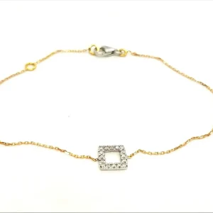 Bracelet Graphique Or blanc, Or rose Diamant