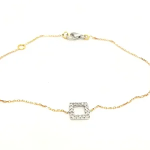 Bracelet Graphique Or blanc, Or rose Diamant