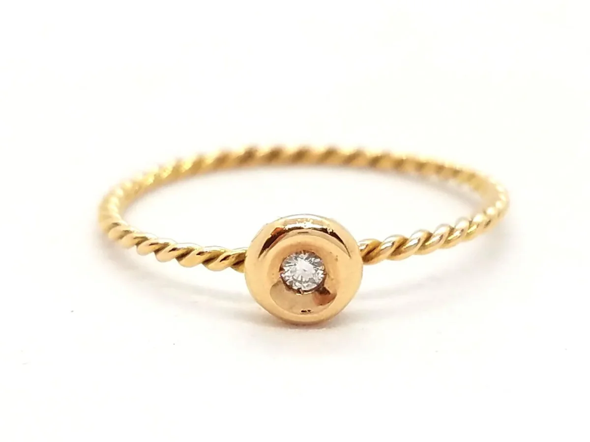 Bague Or rose Diamant – Image 2