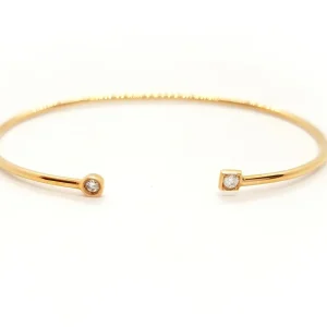 Bracelet Jonc Or rose Diamant