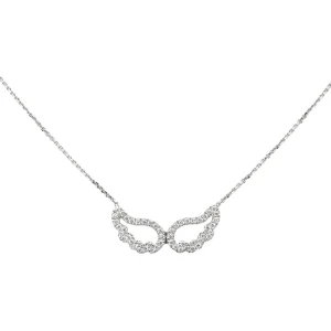 Collier Aile d'ange Or blanc Diamant