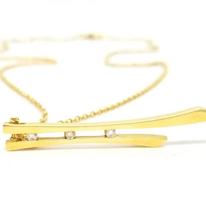 Collier Chaîne + pendentif Or jaune Diamant