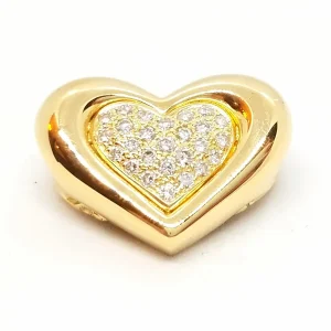 Pendentif Coeur Or jaune Diamant