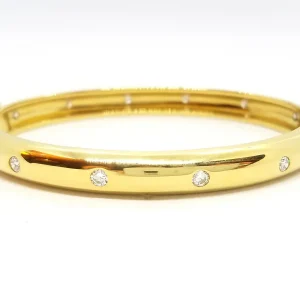 Bracelet Jonc Or jaune Diamant