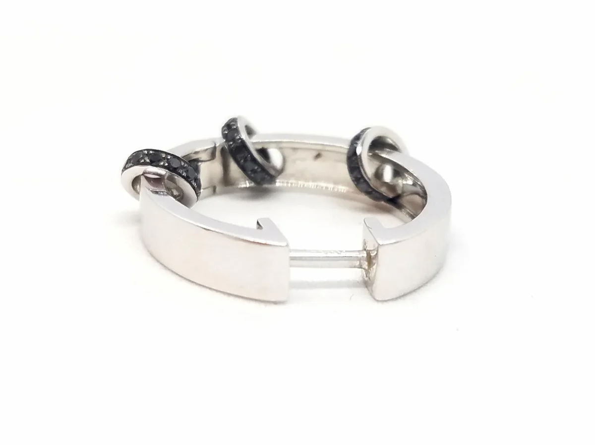 Asherali knopfer Boucles d'oreilles Créoles Or blanc Diamant – Image 6