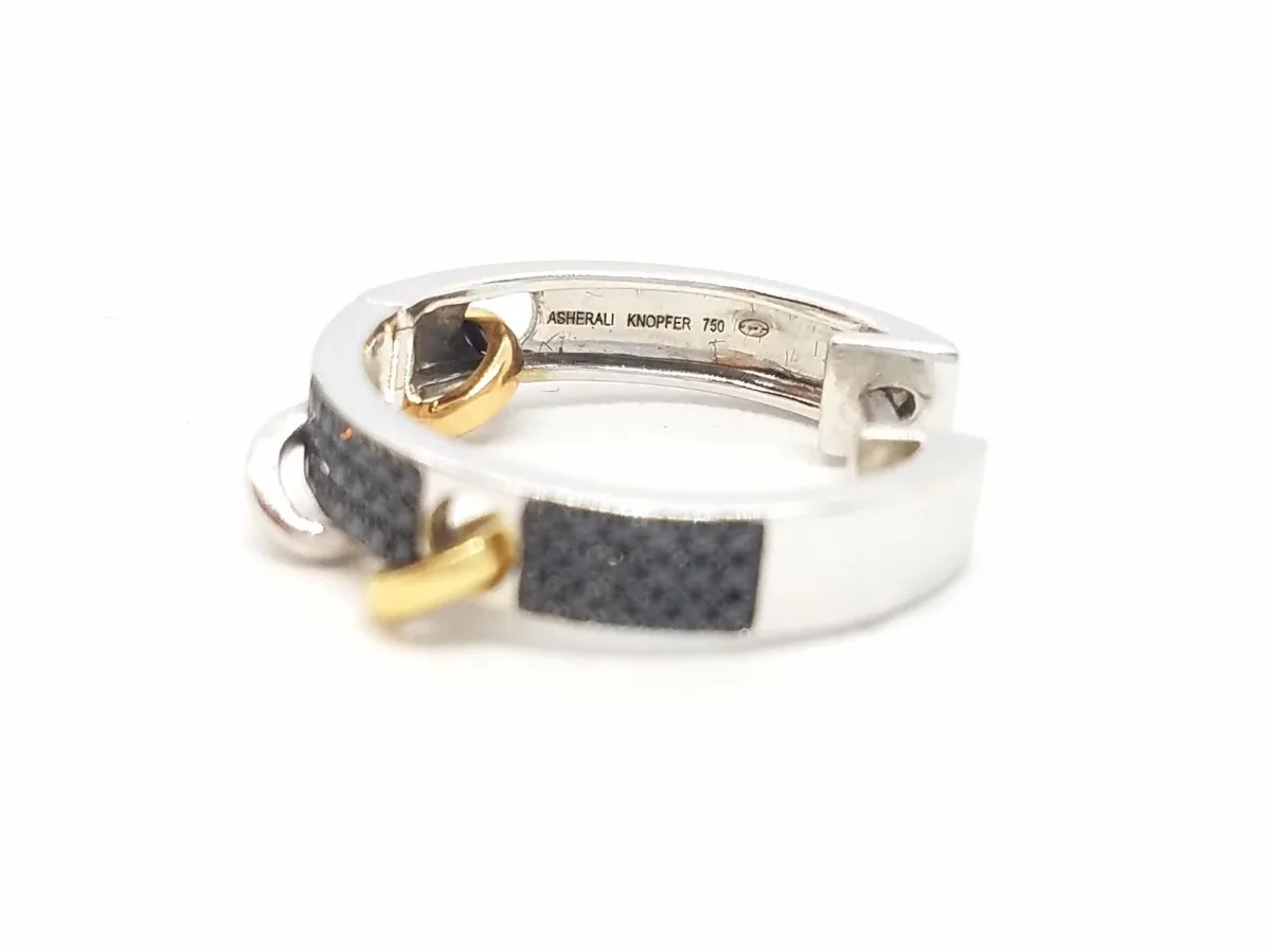 Asherali knopfer Boucles d'oreilles Créoles Or blanc, Or rose, Or jaune Diamant – Image 7