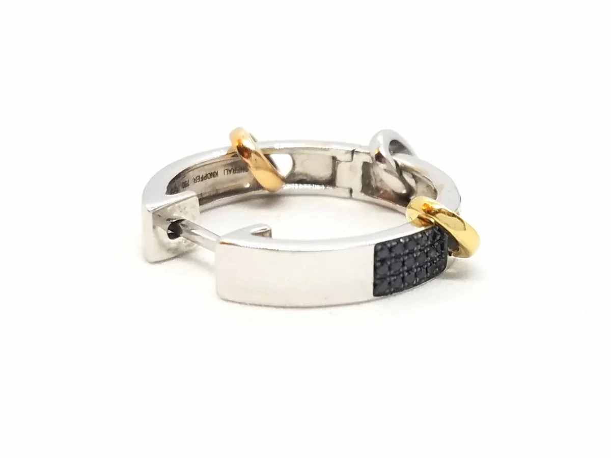 Asherali knopfer Boucles d'oreilles Créoles Or blanc, Or rose, Or jaune Diamant – Image 8