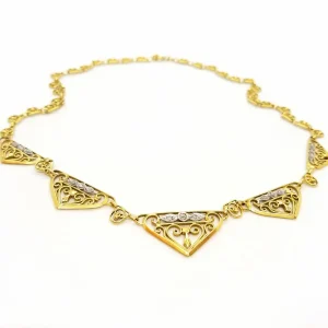 Collier Vintage Or jaune Diamant