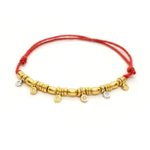 Bracelet Cordon Or jaune, Or rose, Or blanc Diamant