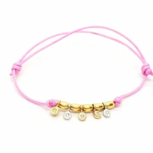 Bracelet Cordon Or jaune, Or blanc, Or rose Diamant