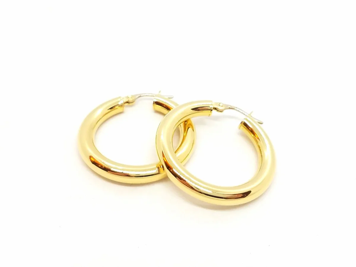 Boucles d'oreilles Créoles Or jaune – Image 2