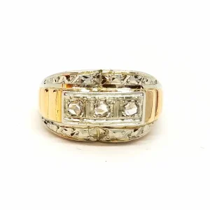 Bague Art déco Or rose, Or blanc Diamant