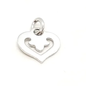 O.j. perrin Pendentif Coeur Légende Or blanc