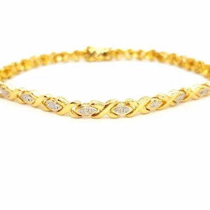 Bracelet Or jaune, Or blanc Diamant