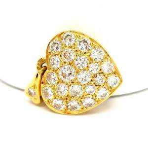 Pendentif Coeur Or jaune Diamant