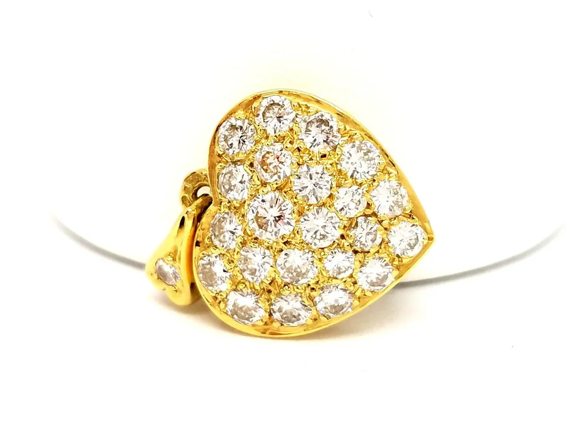 Pendentif Coeur Or jaune Diamant
