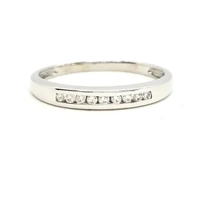 Bague Demi alliance Or blanc Diamant