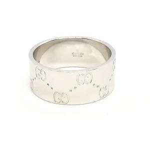 Gucci Bague Icon Or blanc