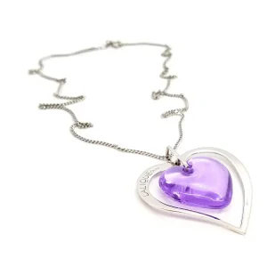 Lalique Collier Chaîne + pendentif  Argent Cristal