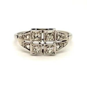 Bague Art déco Or blanc Diamant