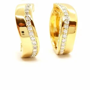 Balmain Boucles d'oreilles Créoles Or jaune Diamant