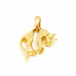 Pendentif Panthère Or jaune Diamant