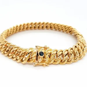 Caplain saint andré Bracelet Maille américaine  Or jaune Saphir