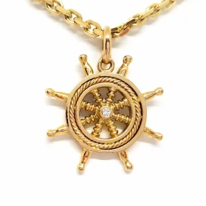 Collier Chaîne + pendentif Or jaune Diamant