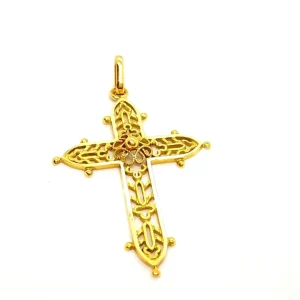 Pendentif Croix Or jaune