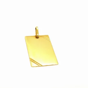 Pendentif Plaque Or jaune