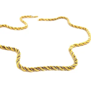 Collier Maille corde Or jaune, Or blanc