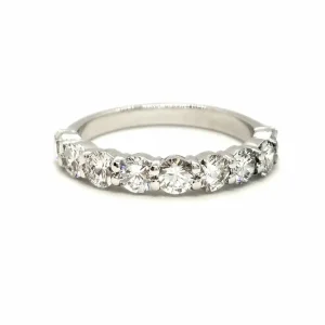 Bague Demi alliance Or blanc Diamant