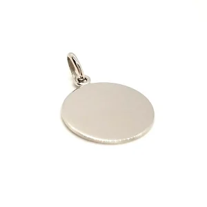 Pendentif Plaque Or blanc