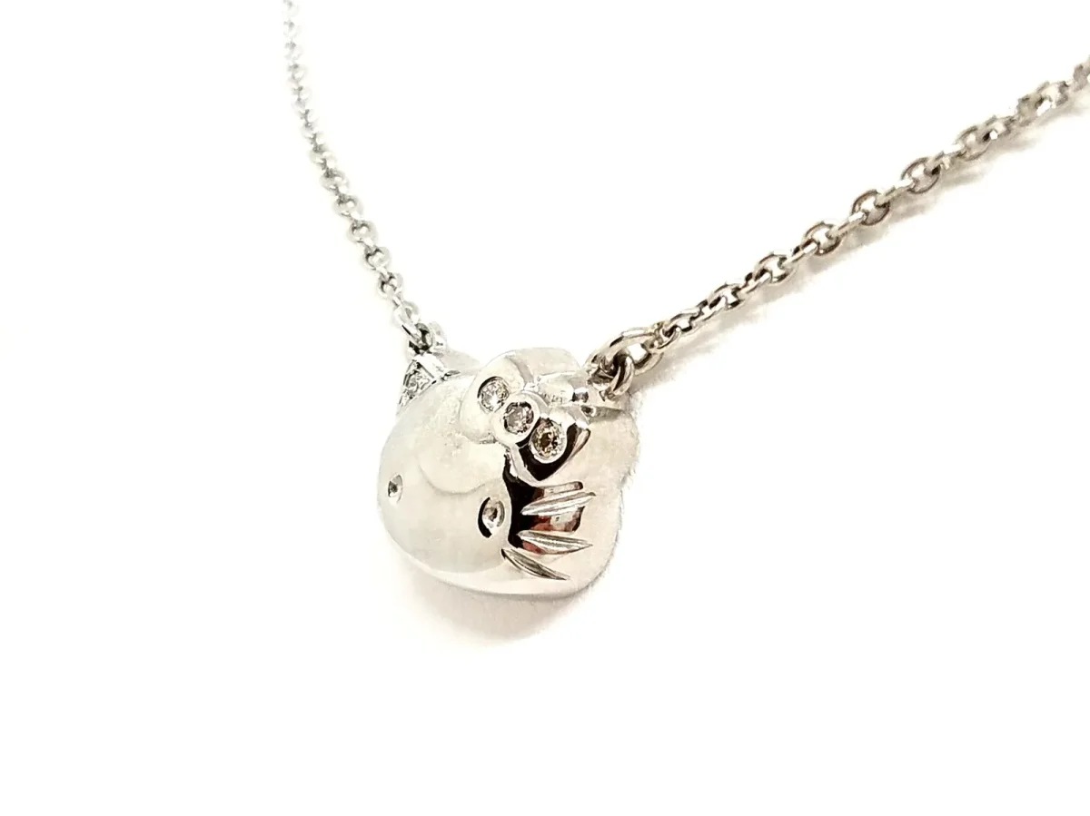 Collier Kitty Or blanc Diamant – Image 3