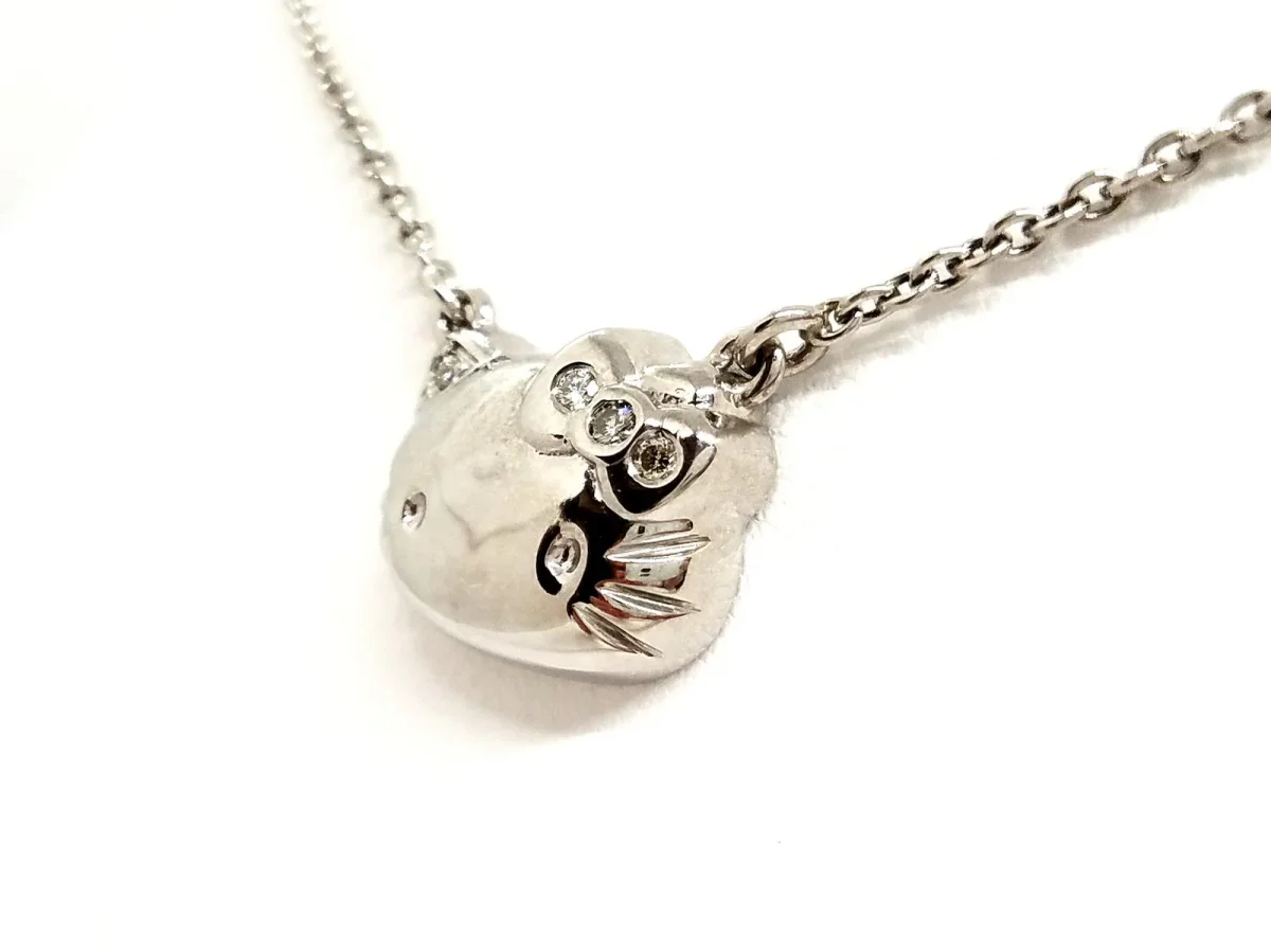 Collier Kitty Or blanc Diamant – Image 4