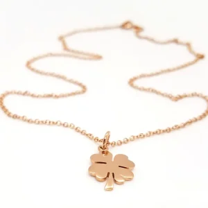 Dodo pomellato Collier Chaîne + pendentif Trèfle Or rose