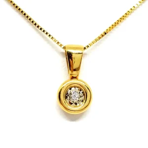 Collier Chaîne + pendentif Or jaune Diamant