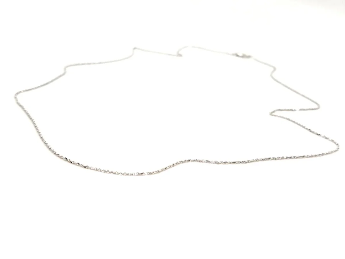 Collier Chaînette Or blanc – Image 2