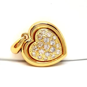 Pendentif Coeur Or jaune Diamant