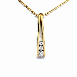 Pendentif Chaîne + pendentif Or jaune Diamant