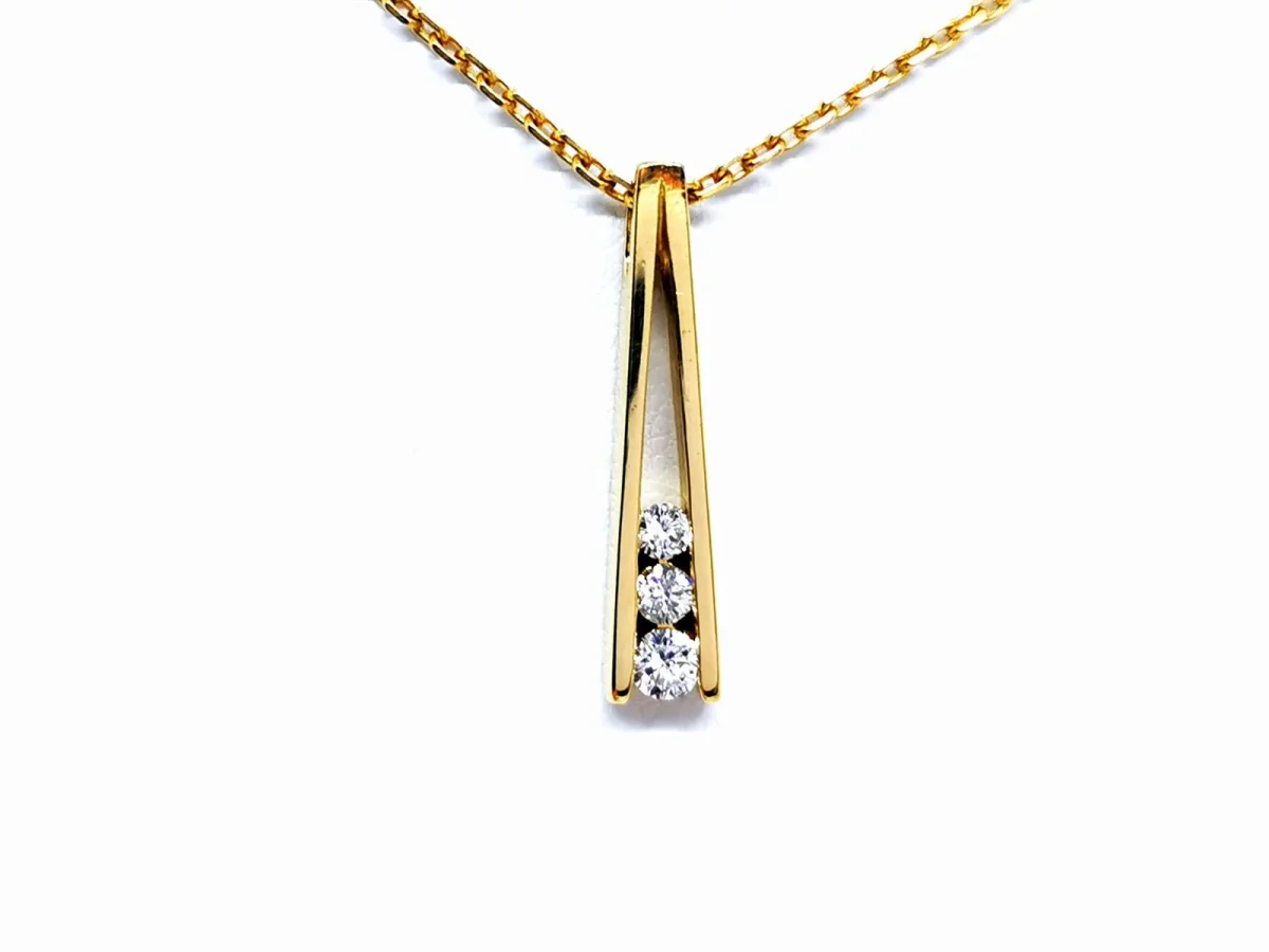 Pendentif Chaîne + pendentif Or jaune Diamant