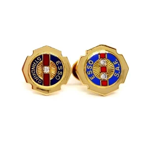 Boutons de manchette Or jaune Diamant