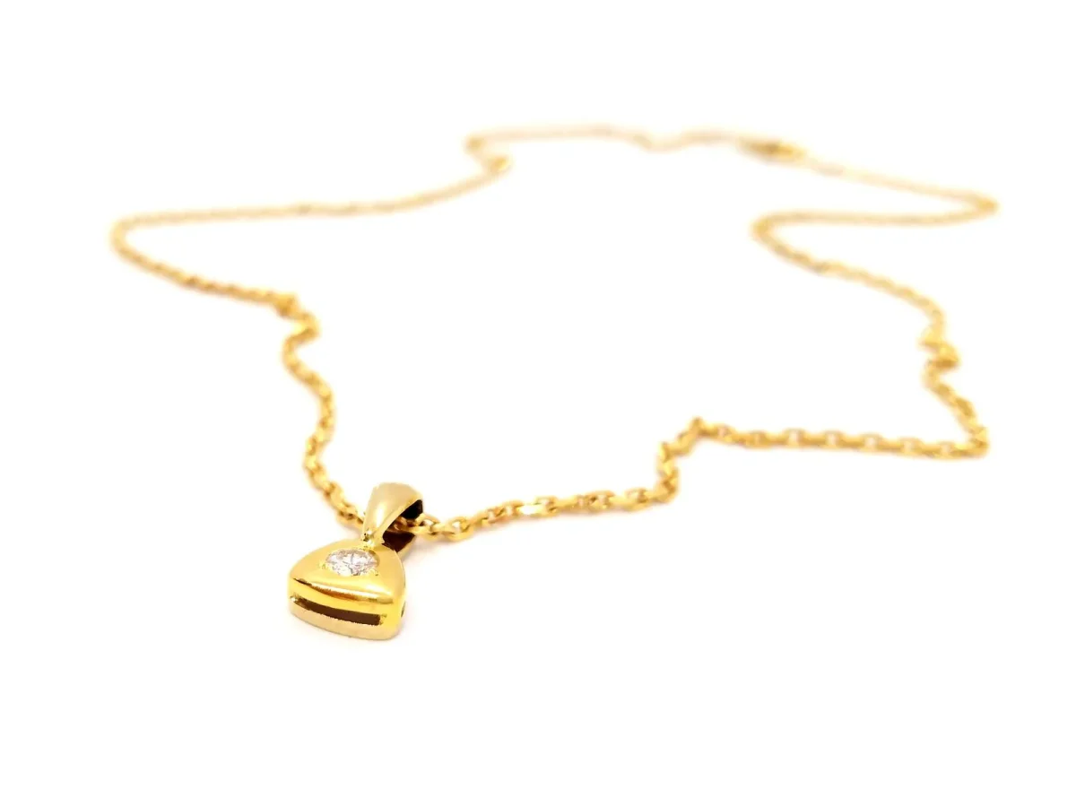 Collier Chaîne + pendentif Or jaune Diamant – Image 5