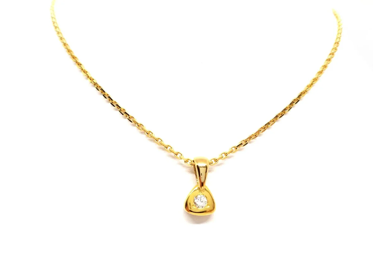 Collier Chaîne + pendentif Or jaune Diamant – Image 7