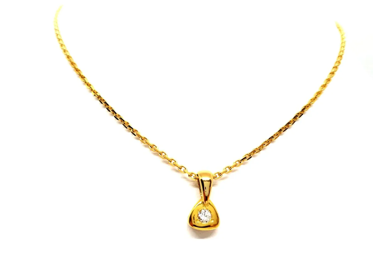 Collier Chaîne + pendentif Or jaune Diamant – Image 8
