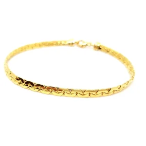 Bracelet Maille haricot Or jaune